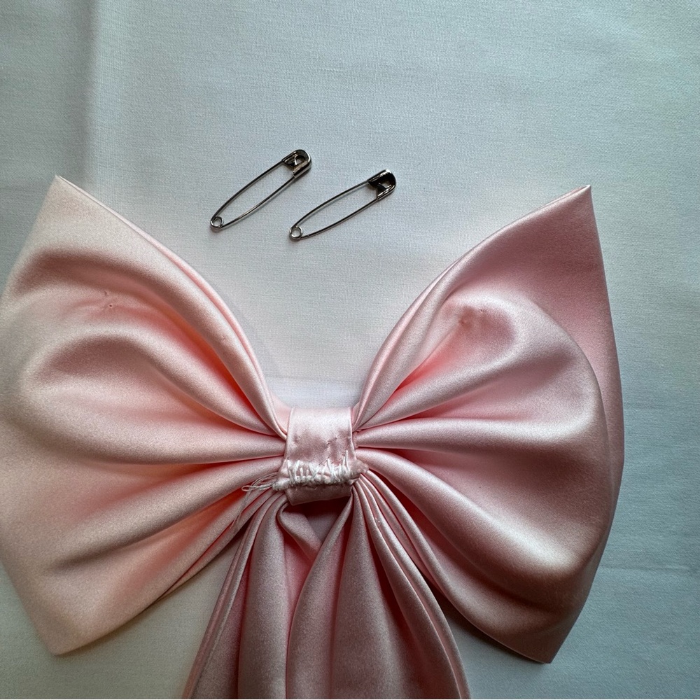 Flower Girl Dress Size 7 Pink Bow Sequin Tulle Princess Wedding Party Dress - Picture 5 of 10